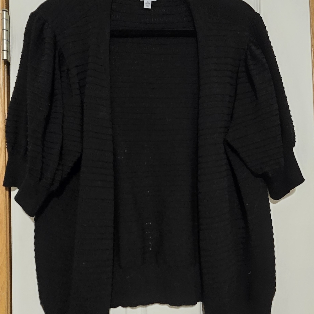 Time and Tru Women's Black Cardigan Sweater